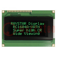 Display: LCD; alfanumerico; VA Negative; 16x4; 87x60x13,6mm; LED