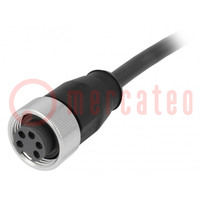 Plug; 7/8"; 3m; female; PIN: 5; straight; with lead