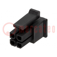 Plug; wire-board; female; Micro-Fit 3.0; 3mm; PIN: 4; for cable