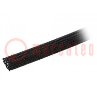 Polyester braid; ØBraid : 9.5mm; polyester; black; -70÷125°C