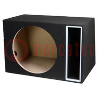 Boîtier de haut-parleur; MDF; noir; tissu; 380mm; Fraisage: 352mm