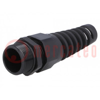Cable gland; with strain relief; PG21; IP68; polyamide; black