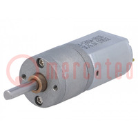 Motor: DC; with gearbox; 6VDC; 2.9A; Shaft: D spring; 37rpm; 391: 1