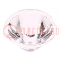 LED lens; round; plexiglass PMMA; transparent; 4÷11°; H: 28.7mm