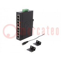 Switch Ethernet; nem menedzselhető; Portok száma: 8; 12÷48VDC