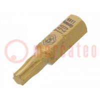 Embout de tournevis; Torx®; TX20; Long.totale: 25mm