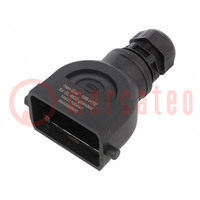 Enclosure: for HDC connectors; Han-Eco® B; for cable; for latch