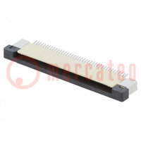Connector: FFC/FPC; horizontal; PIN: 40; ZIF; SMT; 500mA; tinned