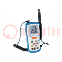 Hőmérő-higrométer; LCD; 3,5 digit; 20÷60°C; Pontos.(IR): ±2%,±2°C
