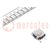 Microswitch TACT; SPST-NO; Pos: 2; 0.03125A/32VDC; SMT; 4.13mm