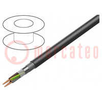 Cable; BiTservo UV 2XSLCYK-J FR; 4G50mm2; cuerda; Cu; PVC; negro