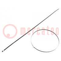 Cable tie; L: 520mm; W: 4.6mm; stainless steel AISI 304; 450N