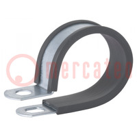 Fixing clamp; ØBundle : 35mm; steel; Cover material: EPDM