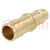 Connector; connector pipe; 0÷35bar; brass; NW 7,2,hose 13mm