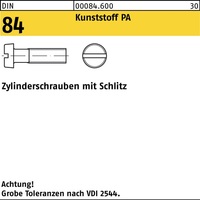 Zylinderschraube DIN 84/ISO 1207 Schlitz