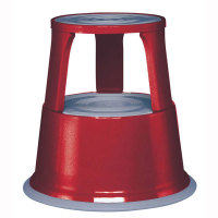 Rollhocker Metall, rot, 3 Rollen, dicker Gummistandring, Tragkraft: 150 kg