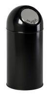 Abfallbehälter mit Druckdeckel und Inneneimer 40 Liter, VB 480002, Schwarz