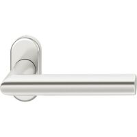 Produktbild zu FSB Rahmentürdrücker 09 1076 Hochhaltefeder B ovale Rosette Aluminium silber