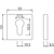 Skizze zu MARCHESI Guarnitura maniglia CHIA su rosetta YALE, 38 - 45 mm, inox opaco