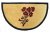 Detailbild - Kokosvelour-Matte, halbrund, Blumenstrauß, 70 x 40 cm