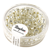 Verpackungsfoto: Rocailles, 4 mm ø, mit Silbereinzug