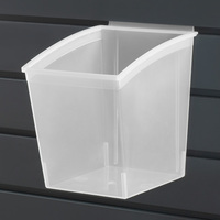 Popbox „Cube” / Warenschütte / Box für Lamellenwandsystem | melkachtig transparant