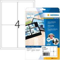 HERMA Etiketten A4 weiß 96x139,7 mm Papier glänz. 100 St.