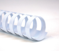 Plastikbinderücken CombBind, A4, PVC, 19 mm, 100 Stück, weiß