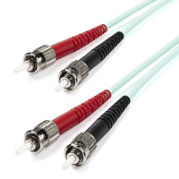 StarTech.com 1m (3ft) ST/UPC to ST/UPC OM3 Multimode Fiber Optic Cable, Full Duplex 50/125µm Zipcord Fiber, 100G Networks, LOMMF/VCSEL, <0.3dB Low Insertion Loss, LSZH Fiber Pat...