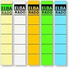 Elba Spine Label for Lever Arch Files 190 x 34 mm White-Green selbstklebendes Etikett Grün, Weiß