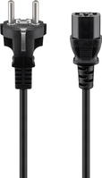 Goobay 68605 câble électrique Noir 1,5 m Prise d'alimentation type F IEC C13