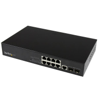 StarTech.com Switch Gigabit Ethernet géré L2 à 10 ports avec 2 slots SFP ouverts - Commutateur réseau à montage en rack