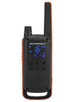 Motorola T82 Twin Pack & Chgr ricetrasmittente 16 canali Nero, Arancione