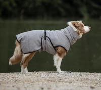 Deek Dogs ART170417 Kleidung für Hunde & Katzen XL Grau Baumwolle Hund Bademantel