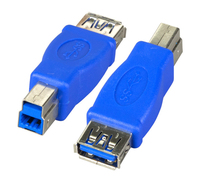 EFB Elektronik EB547 tussenstuk voor kabels USB 3.0 B USB 3.0 A Blauw