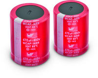 Würth Elektronik 861221484008 condensador Gris, Rojo Condensador fijo Cilíndrico CC 1 pieza(s)