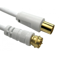 Cables Direct 2-FM-9M-03 coaxial cable 3C-2V 3 m TV F White