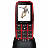 Evolveo EasyPhone EG 6,1 cm (2.4") 105 g Fekete, Vörös Telefon időseknek