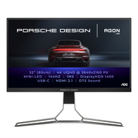 AOC Porsche PD32M LED display 80 cm (31.5") 3840 x 2160 pixels 4K Ultra HD LCD Noir, Gris