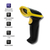 Qoltec 50862 barcode reader Handheld bar code reader 1D Laser Black, Yellow