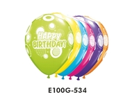 Ballone Naturkautschuk ungefüllt rundlich Happy Birthday