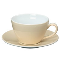 Milchkaffee-Tasse, mit Untertasse, Inhalt 0,32 ltr., beige, Eschenbach