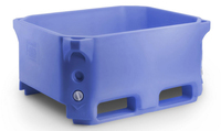 Hygiene Palettenbox BI-400, Reinraumbehälter, 1200x1000x570mm, PE-Schale PU-Kern, 400L, Sephiabraun