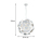 Ausgefallene LED Pendelleuchte mit Lampenschirm Weiß-Silber, Ø 54cm