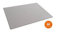 Durable Clear Overlay Non-Slip Desk Mat Notes Protector Pad | 53x40 cm | Grey