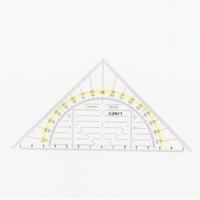 LINEX Geometrie-Dreieck Hypotenusenlänge 160 mm Winkelmesser, Facette, metrische Skala