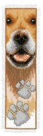 Counted Cross Stitch Kit: Bookmark: Dog Footprint