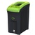 Mini Envirobin with Open Top - 55 Litre - Admiralty Grey - Mixed Recycling - Lime Green Lid