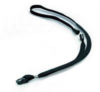 Durable Textile Name Badge Lanyards 10x440mm with Safety Closure Black Ref 811901 [Pack 10]