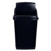 2Work Swing Top Bin 50 Litre Capacity Black 2W810012